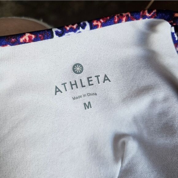 ATHLETA Aqualuxe Print Molded Tankini Top Paradise Print, Sz M, Like New - Picture 7 of 7